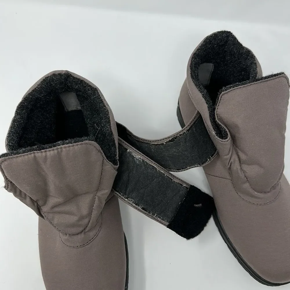 Toe Warmers Canada Womans Taupe Active Wool Lined Waterproof Ankle Boot size 8W‎